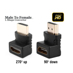 HDMI 90 270 degree L shaped Connector Cable Male to Female Converter
