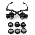 10X 15X 20X 25X LED Glasses Jeweler Magnifier Watch Repair Magnifying