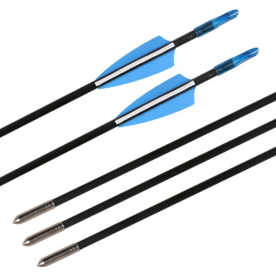 12pcs Fiberglass 6mm Archery Arrow Set Anak Panah