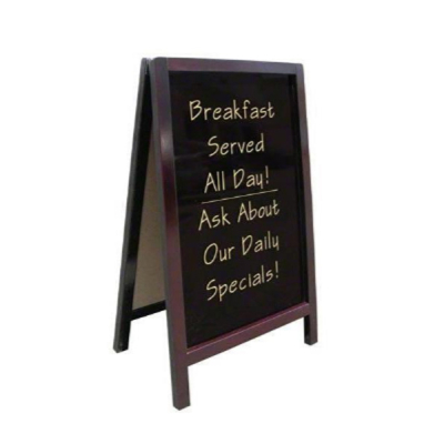 Cafe Coffee Shop Menu 2 Side Wood Board Whiteboard Blackboard 85x55cm