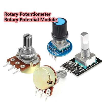 B5K B10K Ohm Linear Taper Rotary Potentiometer 3 Pin 15mm Shaft Nut
