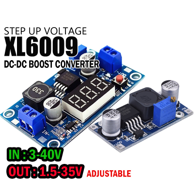 Arduino XL6009 4A DC-DC Adjustable Step Up Voltage Booster Module Arduino XL6009 4A DC-DC Adjustable Step Up Voltage Booster Module