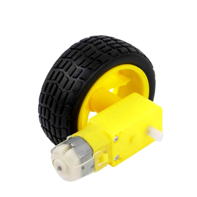 Smart Car Robot Plastic Tire Wheel with DC 3-6v Gear Motor For arduino