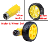 Smart Car Robot Plastic Tire Wheel with DC 3-6v Gear Motor For arduino