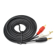 1.5m Gold-Plated 3.5mm Stereo Audio Aux to 2 RCA L/R Cable