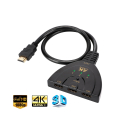 4K 1080P Mini 3 Port HDMI 3 In 1 out Splitter Adapter Switcher Hub