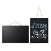 Black Pine Wood Cafe Frame Chalk Magnetic Menu Board 45x60cm