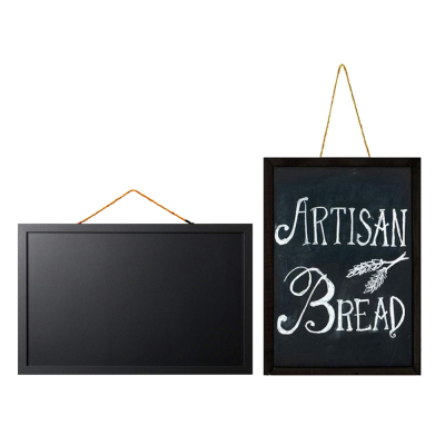 Pine Wood Cafe Framed Black Chalk Magnetic Menu Board 45x60cm