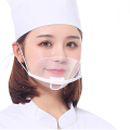 Reusable Food Hygiene Mask Transparent Anti Fog Anti Saliva 1pc