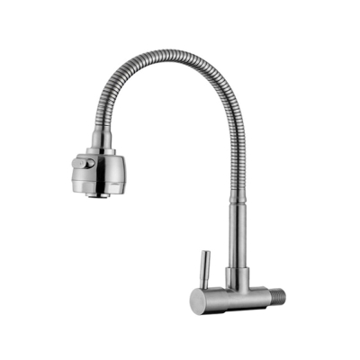 304 Stainless Steel Flexible Wall Mounted Kitchen Faucet Water Tap