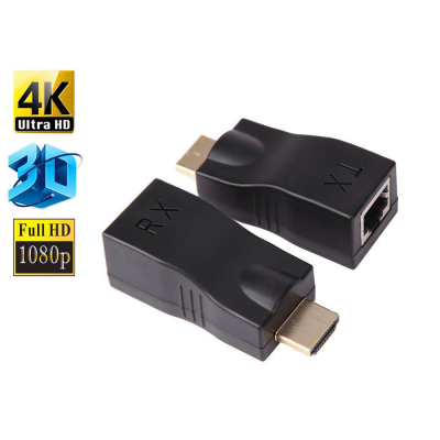 2 x 4K 1080P HDMI Extender RJ45 Cat 5e/6 Network Ethernet Adapter