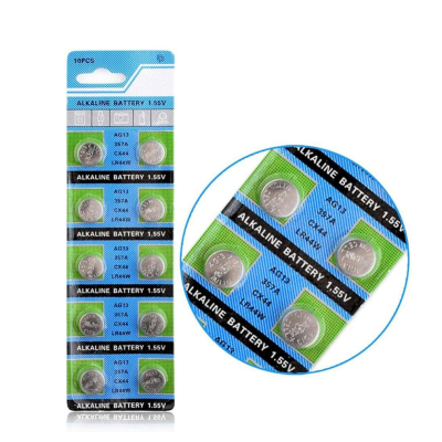 LR44 AG13 A76 L1154 G13 Micro Alkaline Cell Battery 1 Sheet 10 Pcs