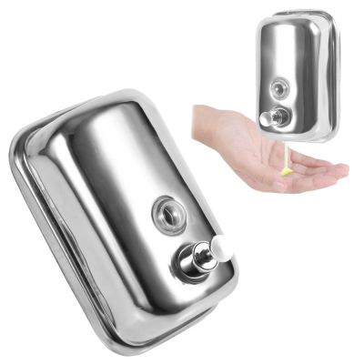 Stainless Steel Wall Mounted Shampoo Soap Pump Dispenser 