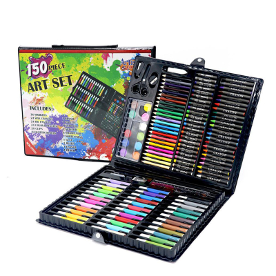 150 pcs Kids Drawing Art Set Painting Water Pen Colour Pencil