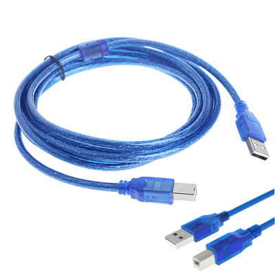 USB 2.0 Printer Cable Type A Male to Type B Male High Speed Blue