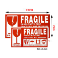 100pc Fragile Sticker Courier Lebel Postage Shipping 9x5.5cm / 13x7cm