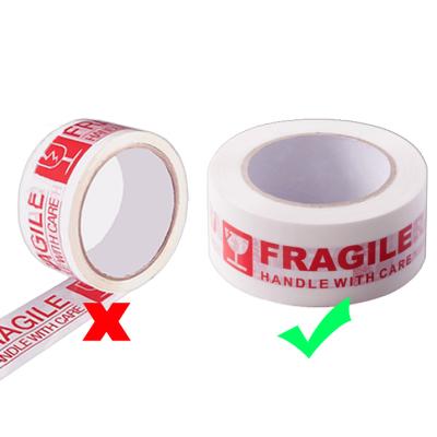 Fragile OPP Tape Roll Sticker Label