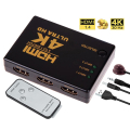 4K 3 in 1 out HDMI Switch Hub TV Switcher Ultra HD for TV PC