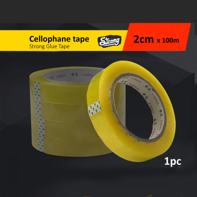 OPP Yellow Transparent Packing Cellophane Tape 2 cm 