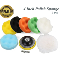9pcs 4 Inch 4" Car Polishing Polish Waxing Wax Sponge Pad Kit