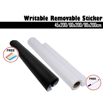 Blackboard Whiteboard Removable Sticker Writable + Free chalks Marker