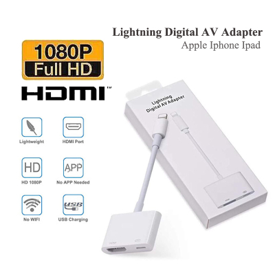 iP to HDMI Adapter Lightning Digital AV Charging Port 1080P