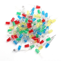 100pcs 5mm LED Light White Yellow Red Green Blue Assorted Kit