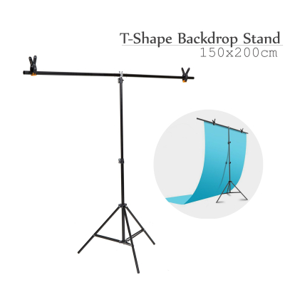 Portable Photo Studio Background Backdrop T Stand Kit 150x200cm