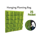 Wall Hanging Planting Bags 25 Pocket Green Grow Bag Planter