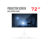 High Grade 72 inch Projector Screen Portable Foldable Tripod Stand 4:3