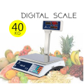 40Kg Platform Digital Weight Scale Pole Computing Vege Fruits ACS 40