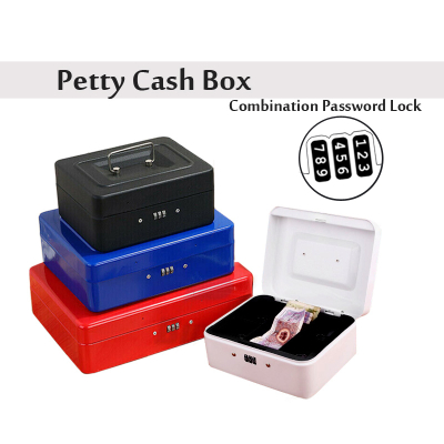 Portable Petty Cash Money Key Box Safe Digit Password Combination Lock