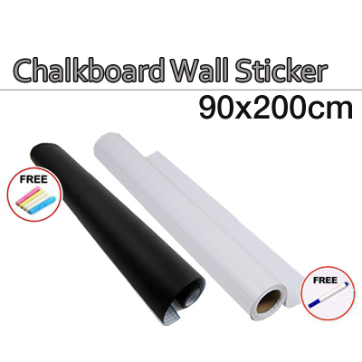 90x200cm ChalkBoard BlackBoard Sticker Wallpaper + Free Chalk 