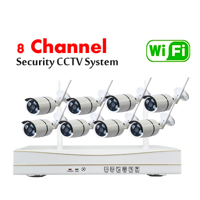 8CH HD 720P 1MP Wireless WIFI CCTV IP Camera Kits - Plug & Play