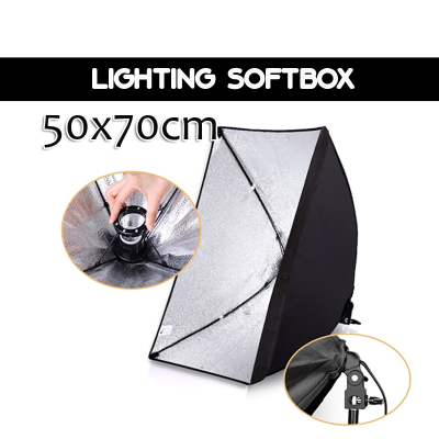 E27 Umbrella Softbox Studio Light 50x70cm Light Bulb Head Lighting