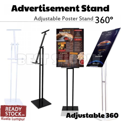 Adjustable Easel Banner Metal Poster Display Menu Holder Stand