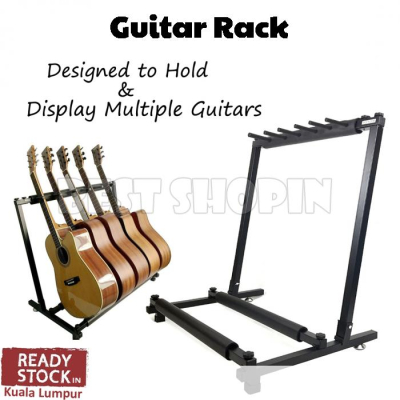 5 Way Multi Guitar Rack stand Display holder Heavy Duty