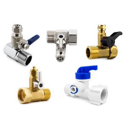 Water Filter Dispenser RO 1/2' Adapter + 1/4' Brass Valve install part
