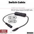 DC 12V Inline On / Off Switch Cable Male to Female 5.5x2.1mm