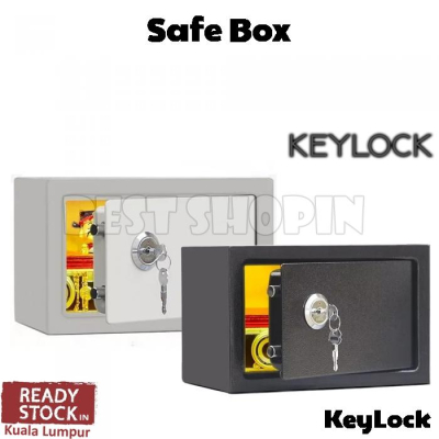 25CM Simple Key Safe Safety Box Office Elderly Single Lock