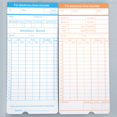 Punch Card 100 piece / pack