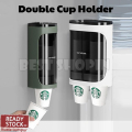 Water Dispenser Paper Plastic Cup Double Holder Stable 