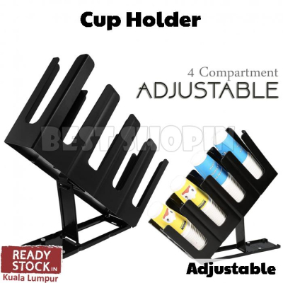 4 Compartment Foldable Storage Organizer Paper Cup Dispenser (2 in 1)