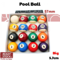 57mm 16pcs Set Numbered Standard Snooker Pool Billiard Resin Ball