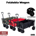 7“ Foldable Outdoor Utility BIG WHEEL Camping Wagon Trolley