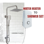 SUS304 8 inch Square Rain Shower Set for Water Heater Stainless Steel