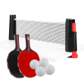High Grade Foldable Ping Pong Net Rack Racket Table Tennis Bat Set