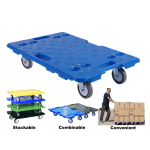 150kg Combinable Joinable Turtle Platform Hand Trolley 60x40cm Wheel