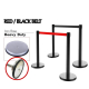 Heavy Duty Black Queue Up Stand Retractable Belt Q-Up Pole