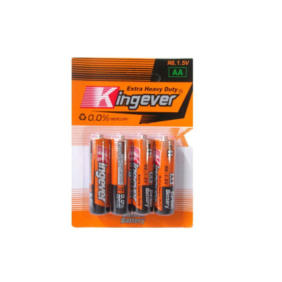 Kingever AA  Extra Heavy Duty Battery Batteries (4 Pcs Per Cart)